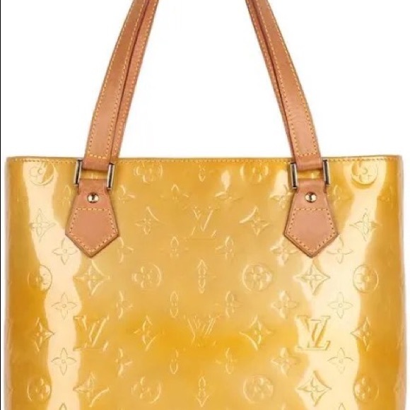 ‼️PRICE DROP‼️💯Authentic Louis Vuitton Houston Yellow Hand Bag - Picture 5 of 10